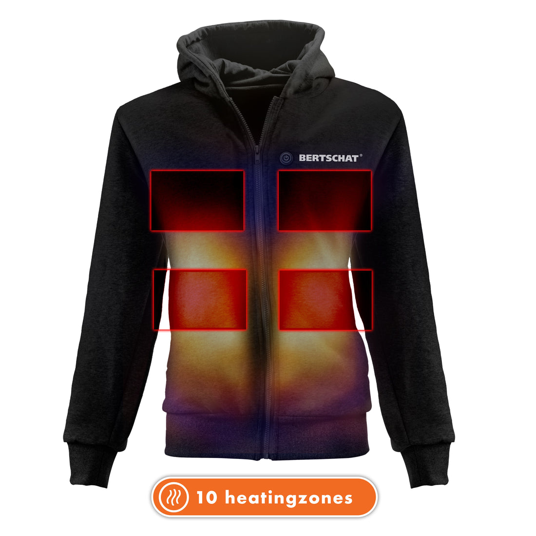 Opvarmet Hoodie - Damer | Dual Heating - Sort