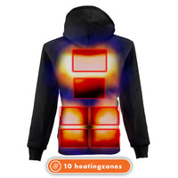 Opvarmet Hoodie - Damer | Dual Heating - Sort